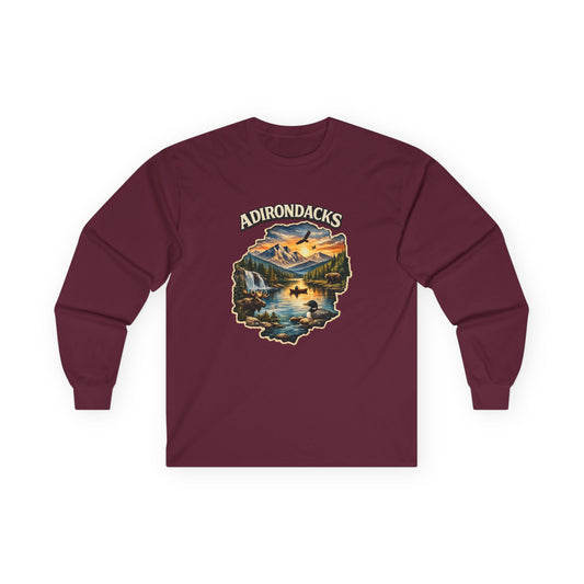 Adirondacks Scenic Lake Long Sleeve Tee