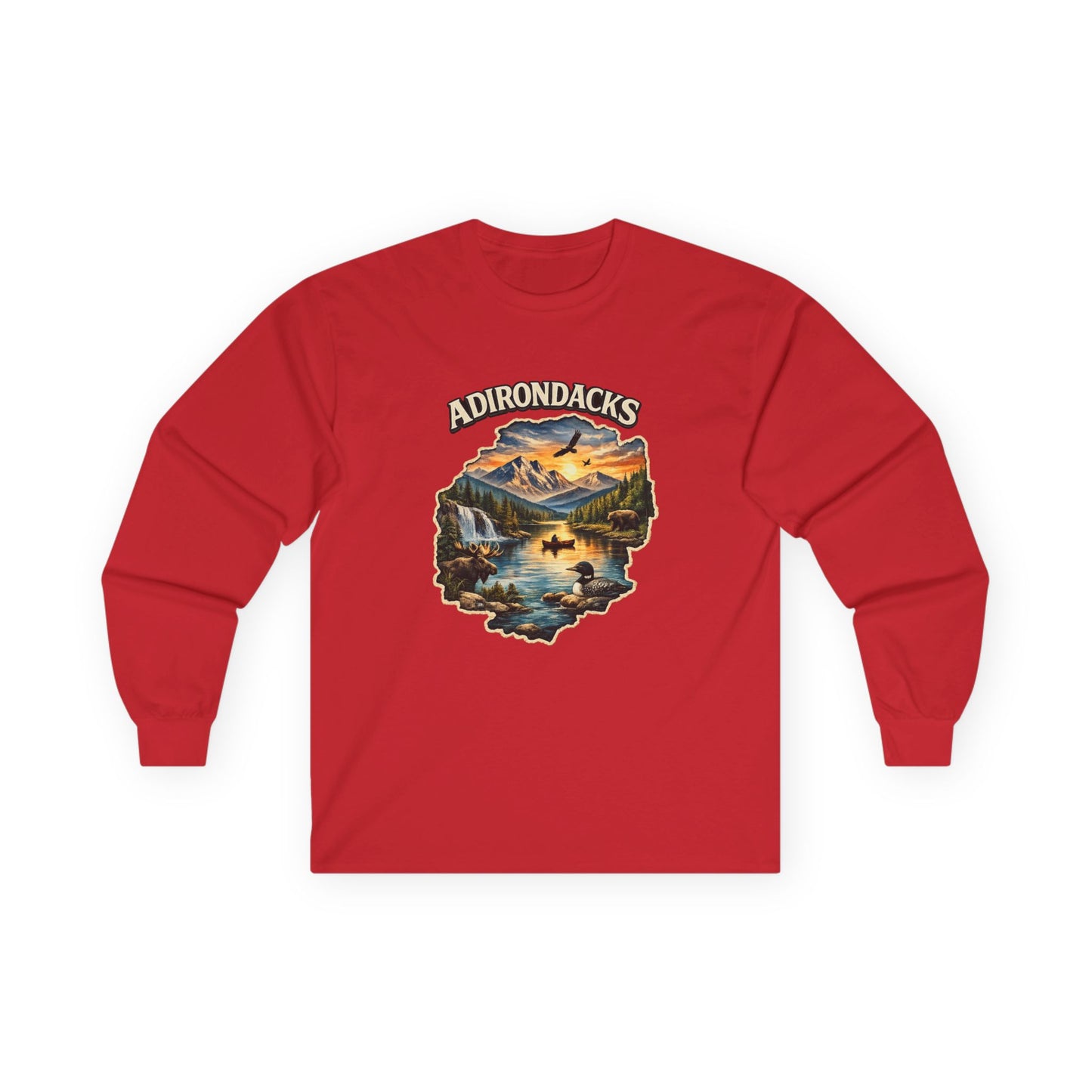 Adirondacks Scenic Lake Long Sleeve Tee