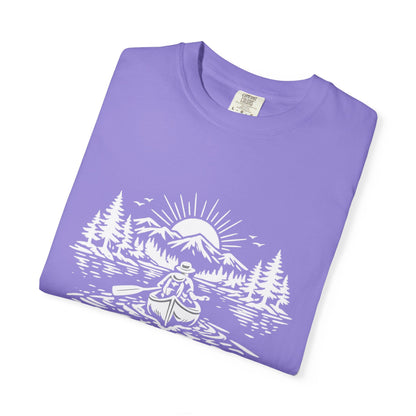 Minimalist Paddling Illustration T-Shirt — Lightweight Casual Tee