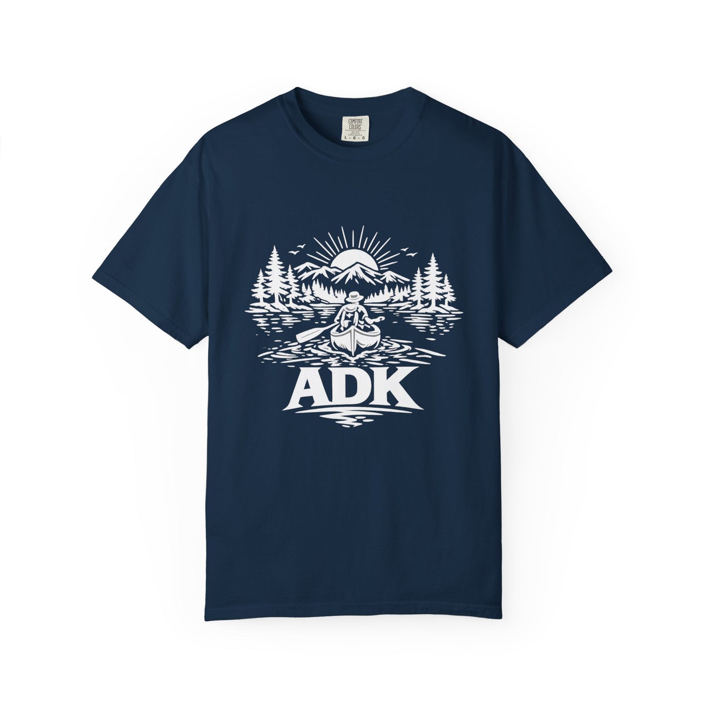 Minimalist Paddling Illustration T-Shirt — Lightweight Casual Tee